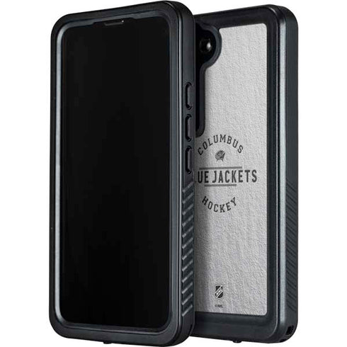 NHL Columbus Blue Jackets Black Text Galaxy S24 Waterproof Case