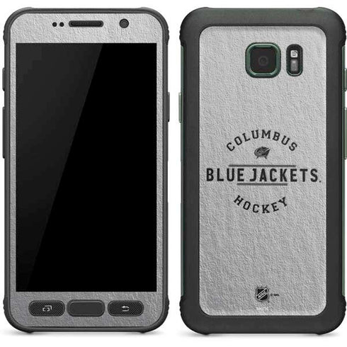 NHL Columbus Blue Jackets Black Text Galaxy S7 Active Skin