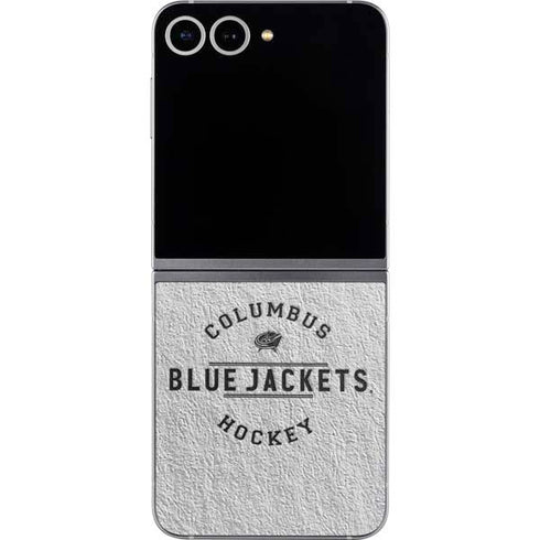 NHL Columbus Blue Jackets Black Text Galaxy Z Flip6 Skin