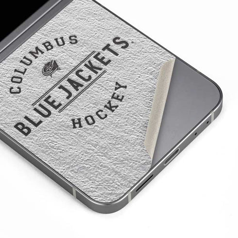 NHL Columbus Blue Jackets Black Text Galaxy Z Flip6 Skin