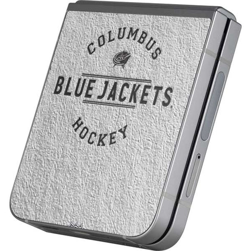 NHL Columbus Blue Jackets Black Text Galaxy Z Flip6 Skin