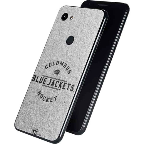 NHL Columbus Blue Jackets Black Text Google Pixel 3a XL Skin