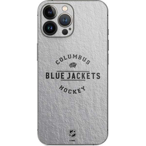 NHL Columbus Blue Jackets Black Text iPhone 15 Pro Max Skin