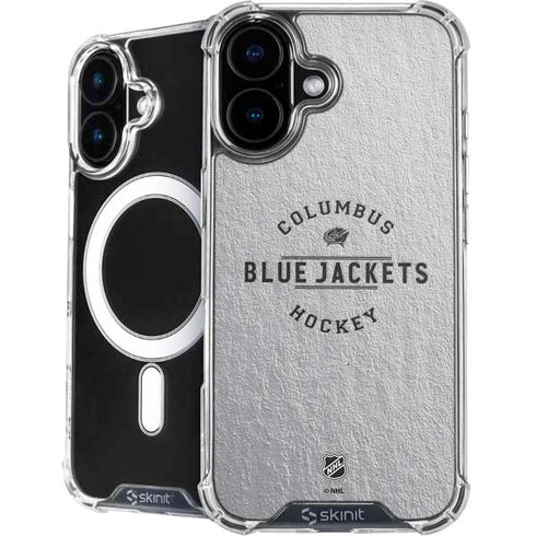 NHL Columbus Blue Jackets Black Text iPhone 16 MagSafe Case