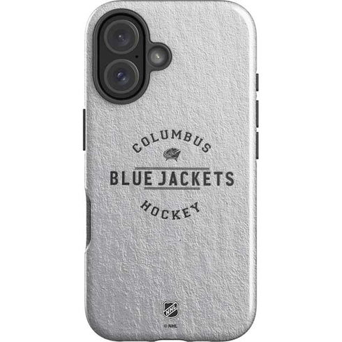 NHL Columbus Blue Jackets Black Text iPhone 16 Plus Impact Case