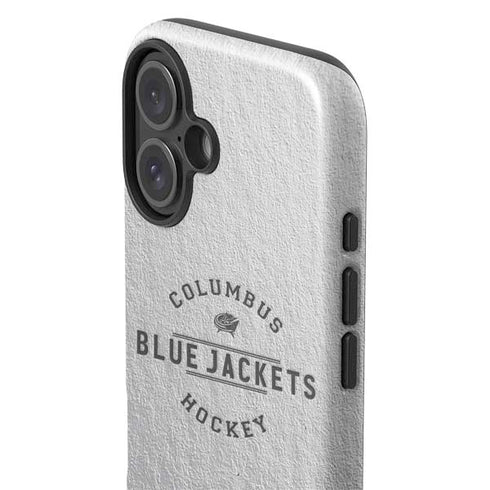 NHL Columbus Blue Jackets Black Text iPhone 16 Plus Impact Case