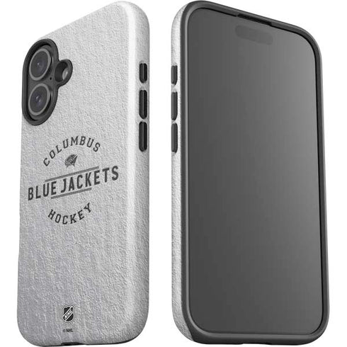 NHL Columbus Blue Jackets Black Text iPhone 16 Plus Impact Case