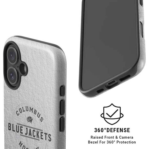 NHL Columbus Blue Jackets Black Text iPhone 16 Plus Magsafe Impact Case