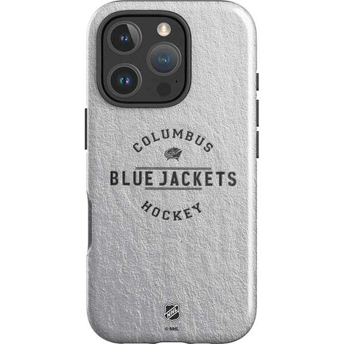 NHL Columbus Blue Jackets Black Text iPhone 16 Pro Magsafe Impact Case