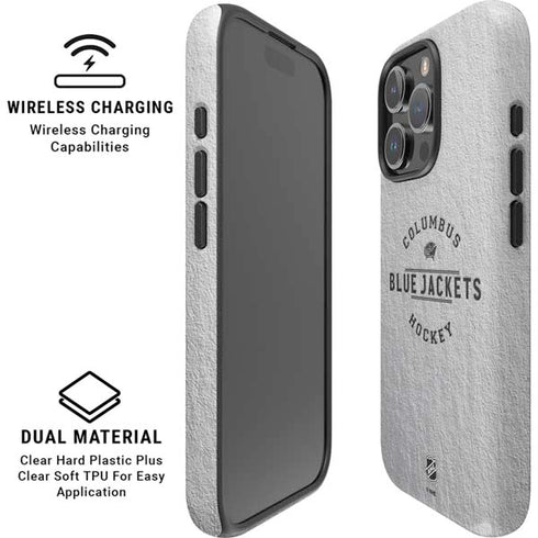 NHL Columbus Blue Jackets Black Text iPhone 16 Pro Max Magsafe Impact Case