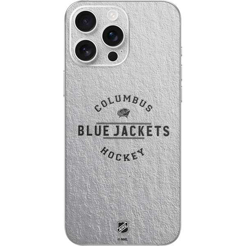 NHL Columbus Blue Jackets Black Text iPhone 16 Pro Max Skin