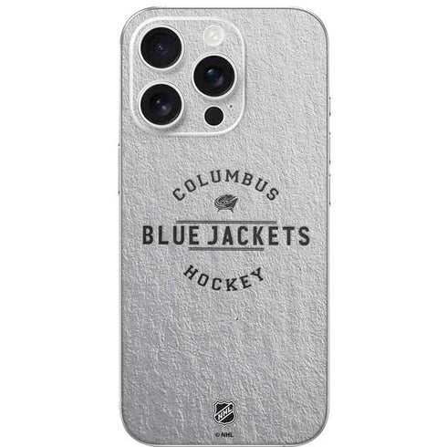NHL Columbus Blue Jackets Black Text iPhone 16 Pro Skin