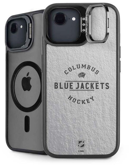 NHL Columbus Blue Jackets Black Text iPhone 16e Kickstand Case