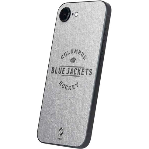 NHL Columbus Blue Jackets Black Text iPhone 16e Skin