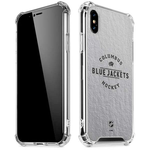 NHL Columbus Blue Jackets Black Text iPhone X/XS Clear Case
