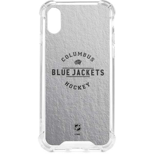 NHL Columbus Blue Jackets Black Text iPhone XS Clear Case