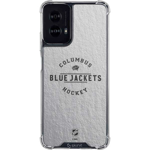 NHL Columbus Blue Jackets Black Text Moto G Power 5G (2024) Clear Case
