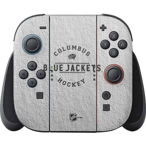 NHL Columbus Blue Jackets Black Text Nintendo Skins