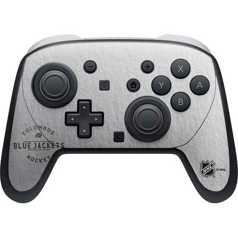NHL Columbus Blue Jackets Black Text Nintendo Skins