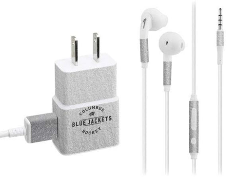 NHL Columbus Blue Jackets Black Text Phone Charger Skin