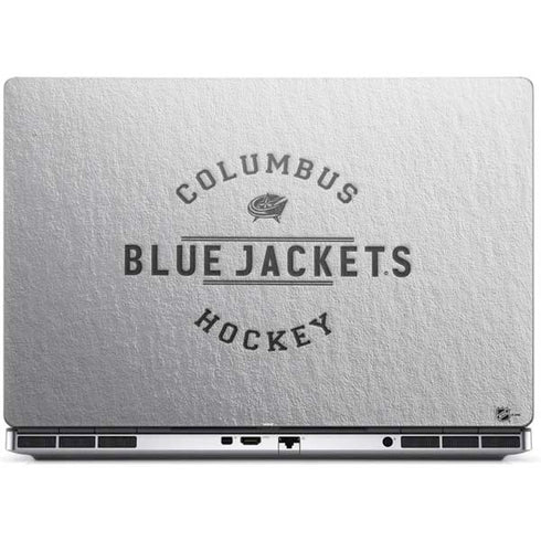 NHL Columbus Blue Jackets Black Text Dell Precision Skin