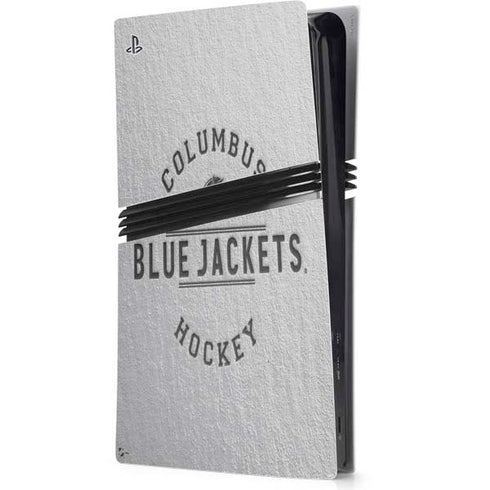 NHL Columbus Blue Jackets Black Text PS5 Pro Console Skin