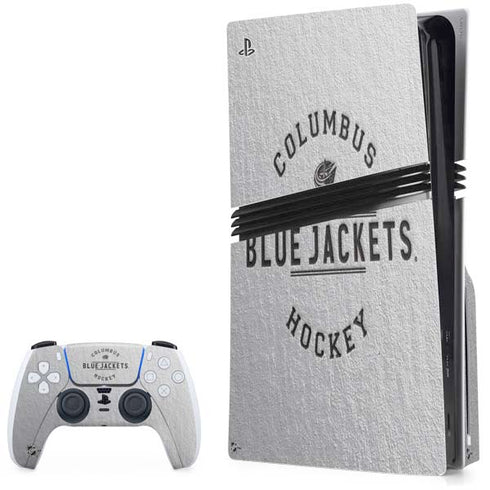 NHL Columbus Blue Jackets Black Text PlayStation PS5 Skins