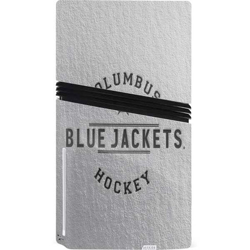 NHL Columbus Blue Jackets Black Text PS5 Pro Disk Console Skin