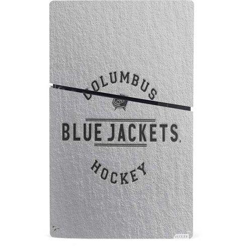 NHL Columbus Blue Jackets Black Text PS5 Slim Digital Edition Console Skin