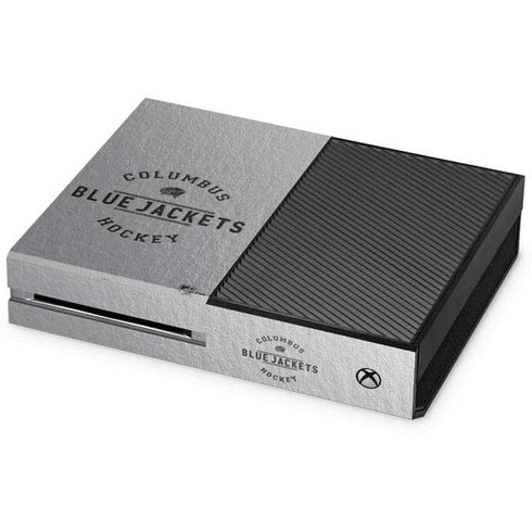 NHL Columbus Blue Jackets Black Text Xbox One Console Skin