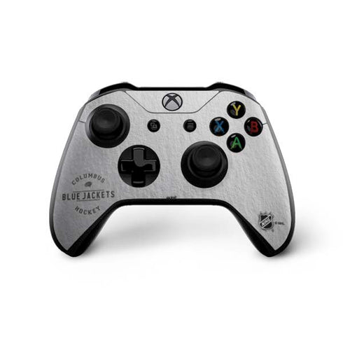 NHL Columbus Blue Jackets Black Text Xbox One X Controller Skin