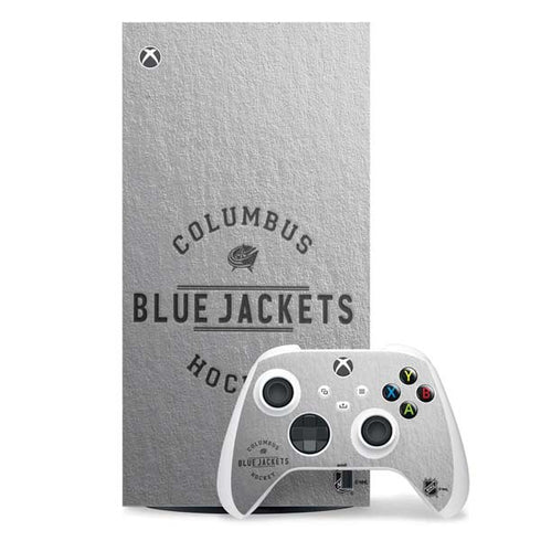 NHL Columbus Blue Jackets Black Text Xbox Series X Skins