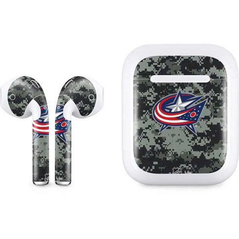 NHL Columbus Blue Jackets Camo Apple AirPods Skin