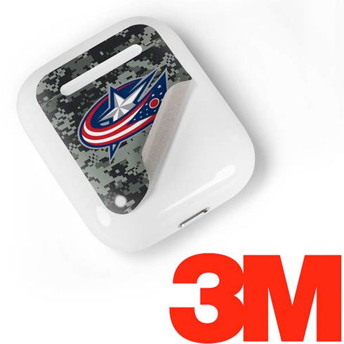 NHL Columbus Blue Jackets Camo Apple AirPods Skin