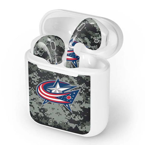 NHL Columbus Blue Jackets Camo Apple AirPods Skin