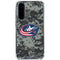 NHL Columbus Blue Jackets Camo Galaxy A36 5G Clear Case
