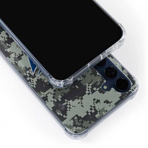 NHL Columbus Blue Jackets Camo Galaxy A55 5G Clear Case
