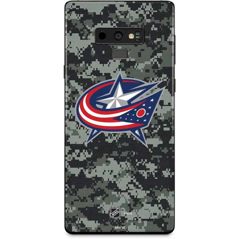 NHL Columbus Blue Jackets Camo Galaxy Note 9 Skin