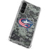 NHL Columbus Blue Jackets Camo Galaxy S24 FE Clear Case