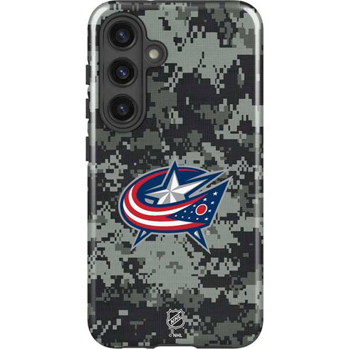 NHL Columbus Blue Jackets Camo Galaxy S25 Plus Impact Case