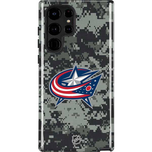 NHL Columbus Blue Jackets Camo Galaxy Cases