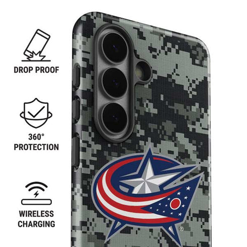 NHL Columbus Blue Jackets Camo Galaxy S26 Impact Case