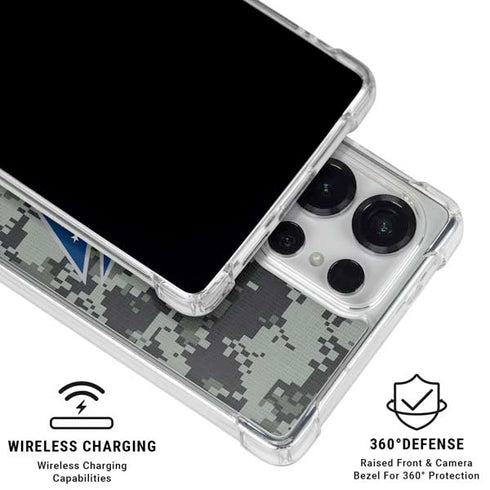 NHL Columbus Blue Jackets Camo Galaxy S26 Ultra Clear Case