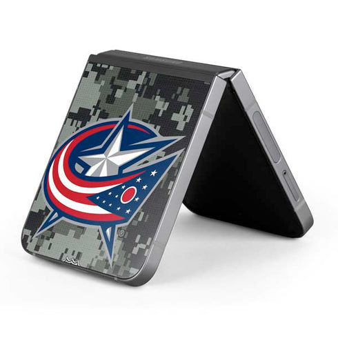 NHL Columbus Blue Jackets Camo Galaxy Z Flip6 Skin