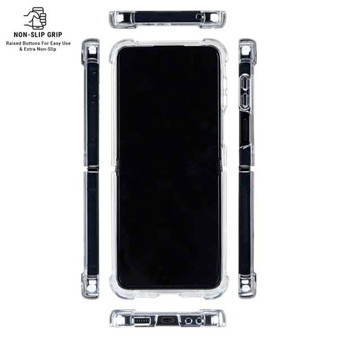 NHL Columbus Blue Jackets Camo Galaxy Z Flip6 Clear Case