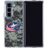 NHL Columbus Blue Jackets Camo Galaxy Z Fold5 5G Clear Case