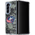 NHL Columbus Blue Jackets Camo Galaxy Z Fold5 5G Clear Case