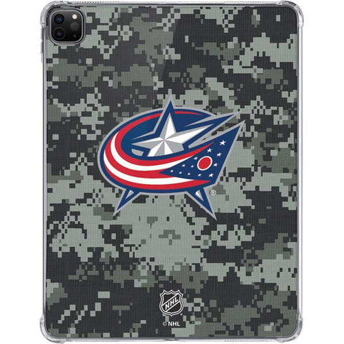 NHL Columbus Blue Jackets Camo iPad Pro 11in (2024) Clear Case
