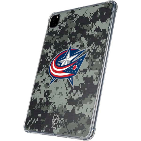 NHL Columbus Blue Jackets Camo iPad Pro 11in (2024) Clear Case
