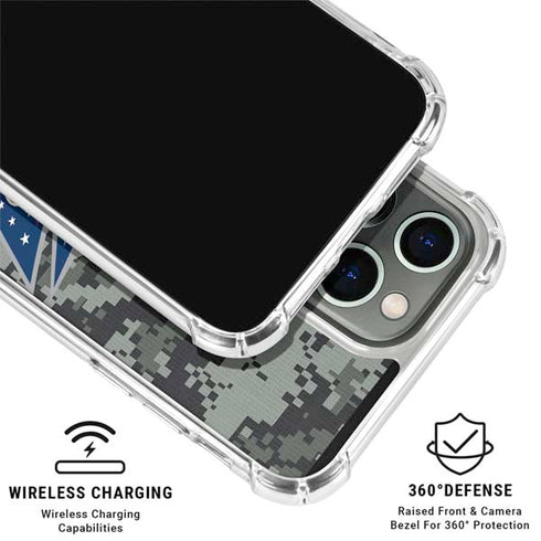 NHL Columbus Blue Jackets Camo iPhone 16 Pro Clear Case